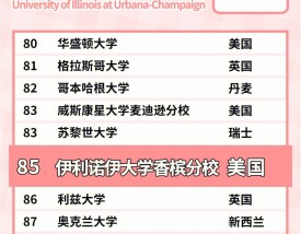 美国伊利诺伊大学排名(详解)