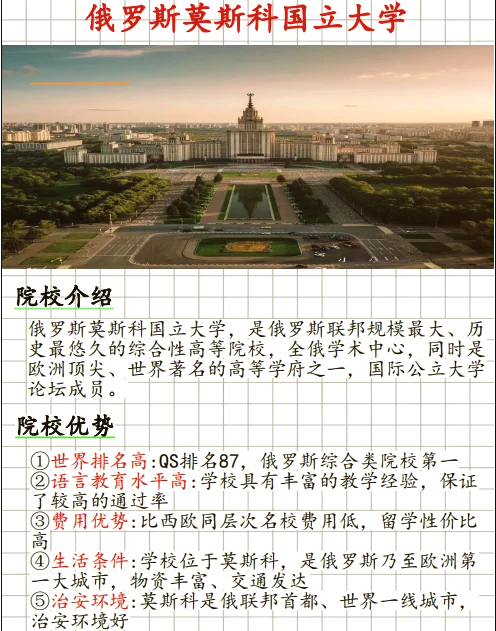 罗蒙诺索夫莫斯科国立大学相当于国内什么大学-图1